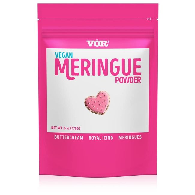 Vör Vegan Meringue Powder (6oz) | Easy Egg-Free Baking & Decorating | Certified Kosher & Non GMO