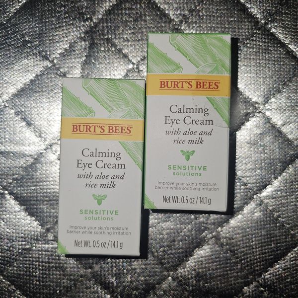 Burt's Bees Eye Cream Sensitive With Cotton Extract 0.5 oz Lot Of 2