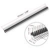 sourcing map Right Angle Header Pin 80P 2 Row 2.54mm Pitch Silver Tone Pin for PCB 4pcs