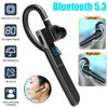 Bluetooth 5.2 Earpiece Wireless Headset Driving Trucker Earbuds Noise Cancelling