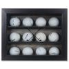 Lawrence Frames 8x10 Golf Ball Shadow Box Display Case - Holds 12 Golf Balls,Black