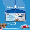 Lola Rola Sticky Mop Refills | Traps Dirt, Dust, and Hair | Pet Hair Remover & Cleaner | Giant Adhesive Roller | 30 Large Adhesive Floor & Carpet Cleaner Roller Mop Perforated Sheets | 1 Pack