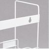 3-Tier Glove Box Holder White Wire Wall-Mount Saves Counter Space