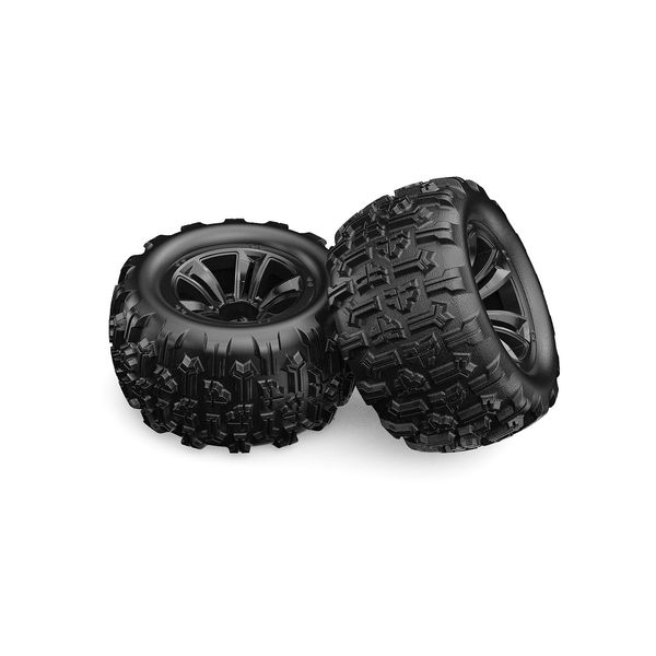 HYPER GO 16300 1:16 Scale RC Car Accessories Wheels, Spare Parts RC Vehicle Wheels & Tire Sets for H16SC & H16DR & H16BM & H16GT (Pair)