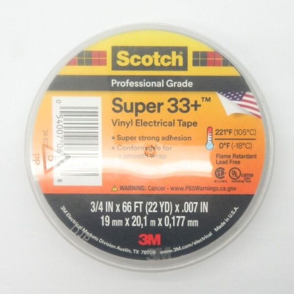 Scotch Super 33+ Series Electrical Tape 33+SUPER-3/4X6