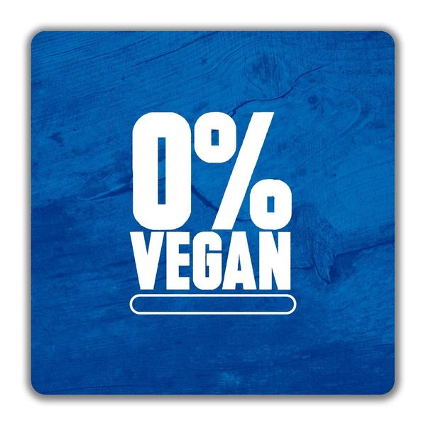Shopagift 0% Vegan 2 Pack Coasters - 9cm x 9cm
