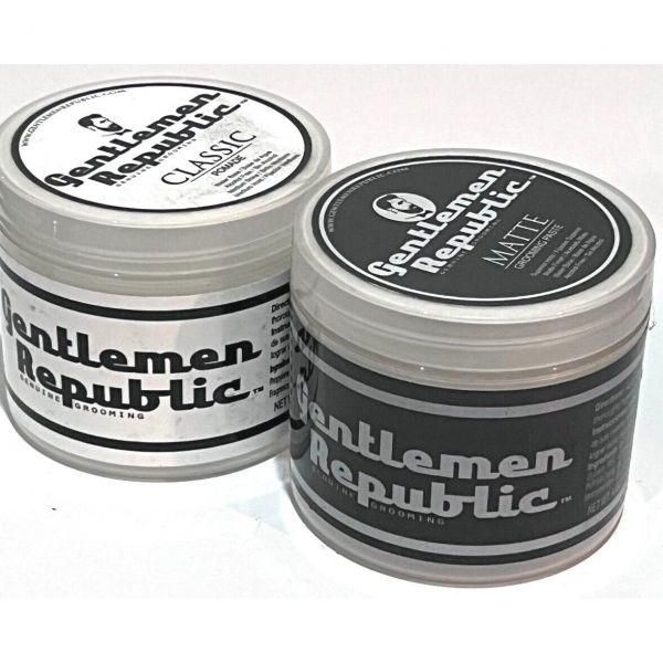 GENTLEMEN REPUBLIC CHOOSE 1 MATTE GROOMING PASTE/CLASSIC POMADE 4OZ