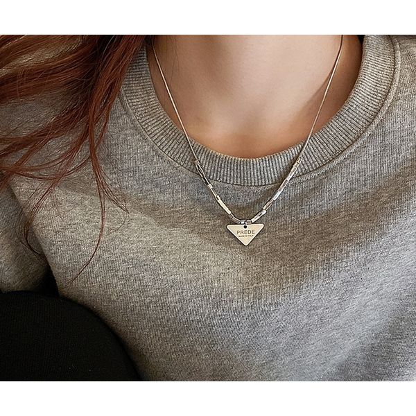 Surgical Steel Triangle Pendant Necklace