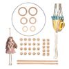 Trimits Macramé Starter Pack, Smooth Birch Wood, 39 Pieces, Natural