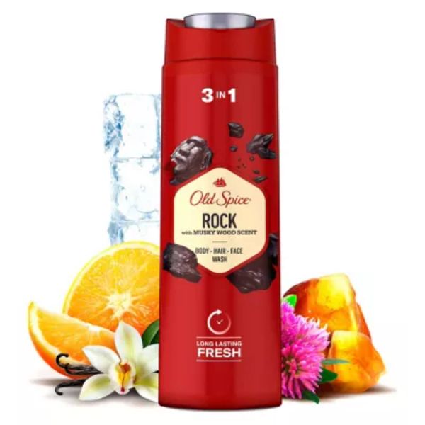 Old Spice Rock + Charcoal Shampoo & Shower Gel 400ml