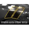 2014+ Durango Fender Hash Stripe Decal Kit (Driver Side, Brushed Metal)