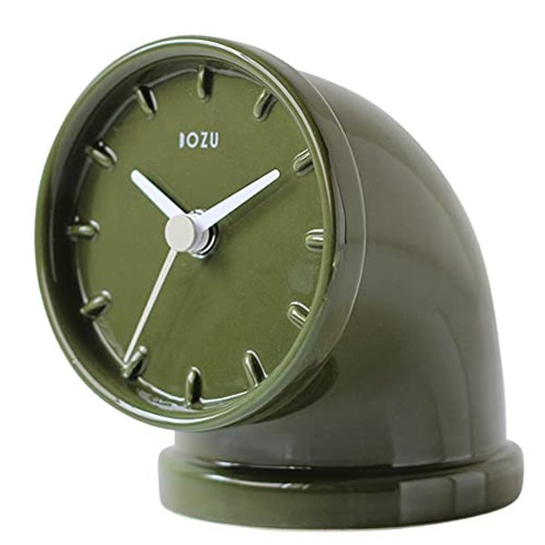 Core Plus Plummer Green Hornet Ceramic Table Clock, green, Modern