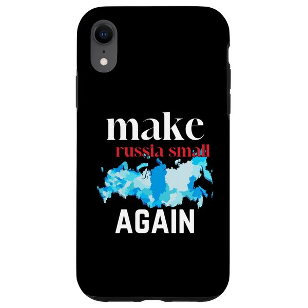 iPhone XR Make Russia Small Again Ukraine Flag Color Russian Map Case