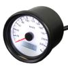 Universal Motorcycle Mechanical 240km/h 60mm LED Speedometer Black Body/White Panel