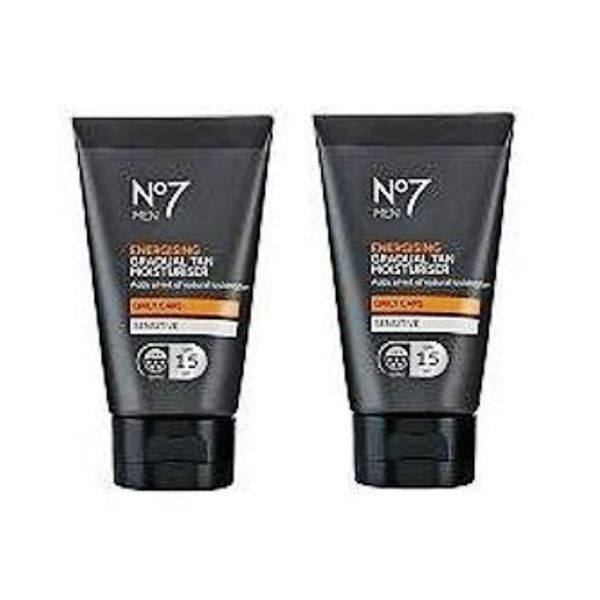 (2 PACK) No7 Men Energising Gradual Tan Moisturiser SPF 15 x 50ml