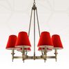 Royal Designs CS-1002-5RED Clip On Empire Chandelier Lamp Shade, 3" x 5" x 4.5", Red