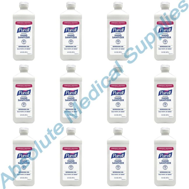 *12-Pack* Purell Advanced Hand Sanitizer 16 Oz Gel Flip Top Bottle 9636-12-S