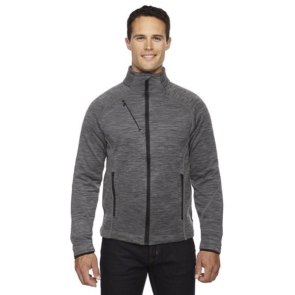 North End Flux Men's Melange Bonded Fleece Jacket, Carbon 456, X-Large