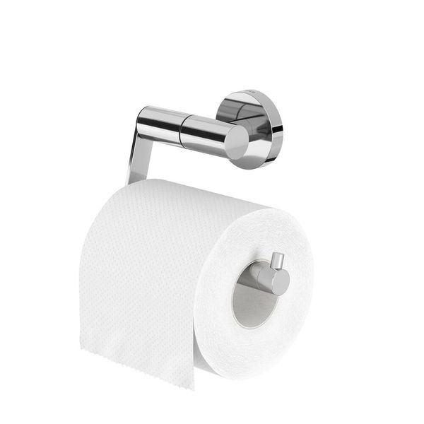 Tiger Boston Toilet Roll Holder, Stainless Steel Polished, Chrome, 13.7 x 10.8 x 6.3 cm