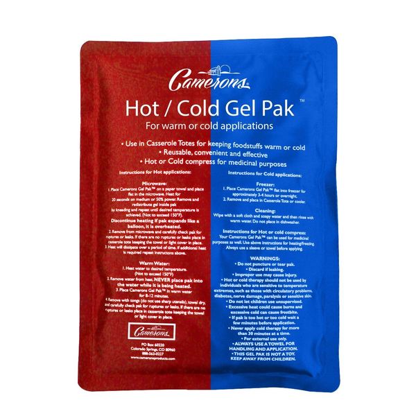 Hot or Cold Gel Pack - XL Ice & Heating Pack (8"x11") - Large Reusable Paks for Warm & Cold Compress, Treating Injuries, Physical Therapy - Keeps Food at Desired Temperature Warm or Cold for Hours