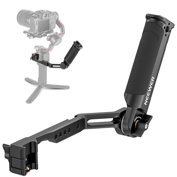 NEEWER Verstellbarer Sling Griff Kompatibel mit DJI Ronin RS3 Mini RS 3 Pro RS 2 RSC 2 Gimbal Stabilizer für Low Angle Shots, Faltbarer Griff aus Aluminium mit Silikongriff, Max Load 13,2lb/6kg, ST49