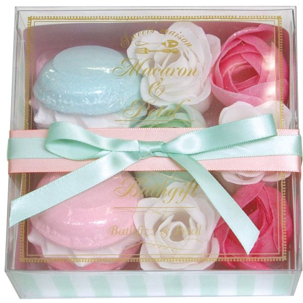 Nol Corporation OB-SMG-1-2 Bath Salts, Macaron Fizz & Flower Petal, Gift Box, Square