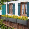 Aoodor 4 Pack Railing Planter Window Box Hanging Flower Pot w/Adjustable Bracket