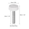 uxcell 30pcs M5 x 30mm Metric Male Thread Knurled Knobs, Thumb Screw Clamping Knobs Grip Plastic Handle Hand Knobs with Threaded Stud, White