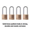 Master Lock 140QLH Solid Lock, Brass, Silver, 4 Pack