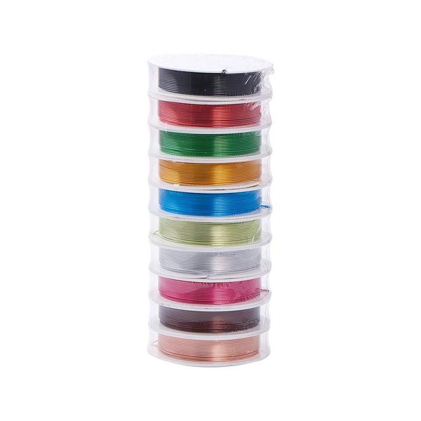 PH PandaHall Aluminum Wire, 0.03 inch (0.8 mm), Mix Color, Craft Wire, Artistic Wire, Auxiliary Material, Mixed Colors, DIY Crafting Materials, Handmade Material, 16.4 ft (5 m) Roll