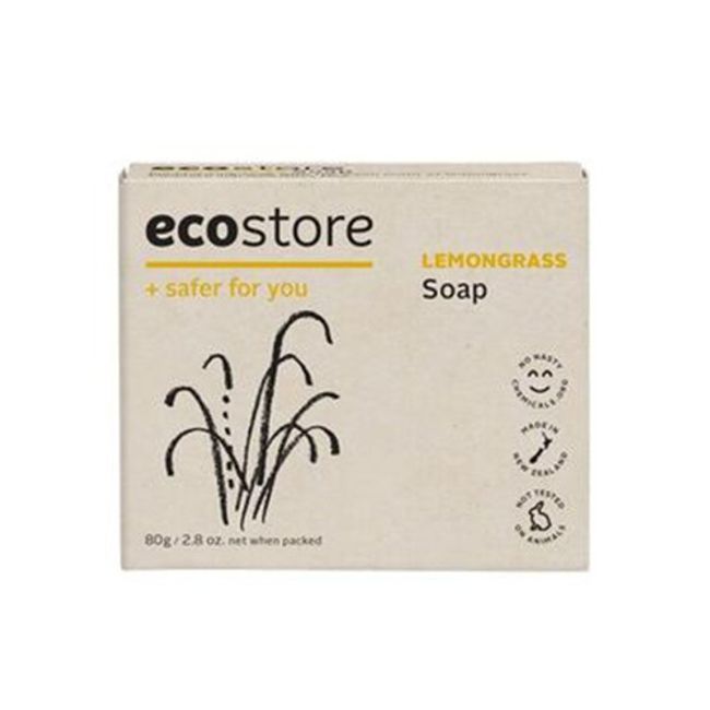 [Ecostore Official] ecostore Lemongrass Soap Soap 80g Natural / Ecostore Soap Skin-friendly Fluffy Body Plant-derived Natural Natural Ingredients Lemongrass Nice Scent Ecology Solid Moisturizing Sensitive Skin Low stimulation