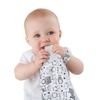 Cheeky Chompers 044 Doudou Comforter con Gioco Dentizione e Etichette, Grigio e Bianco con Animaletti
