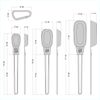 CASUAL PRODUCT Measuring Spoon, 3 pcs, Carabiner Included, Compact Storage, Rectangle