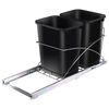 Double Storage Pull Out Waste Bin Container Garbage Trash Can Sliding Kitchen 