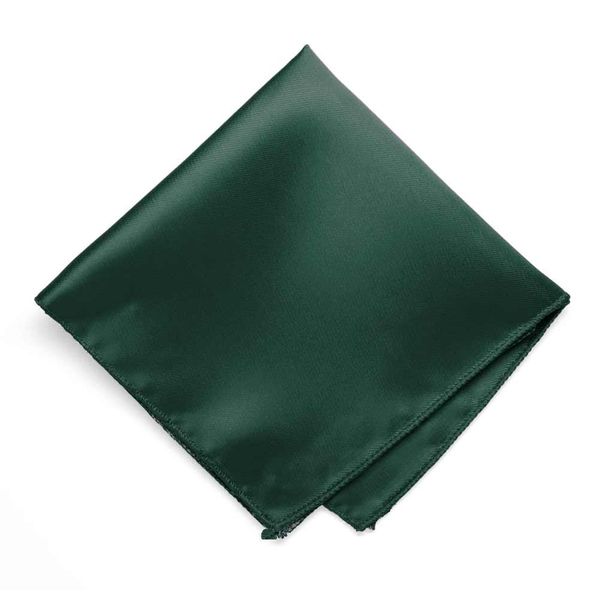 tiemart Solid Color Pocket Square (Hunter Green)