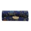 Navy Lipstick Case with Brocade Design