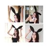 SCSpecial Bunny Ears Headband Easter Headband Rabbit Ear Hair Band for Party Cosplay Costume Accessory - Black