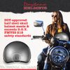 D.O.T. Daytona Skull Cap- Silver Metallic- L