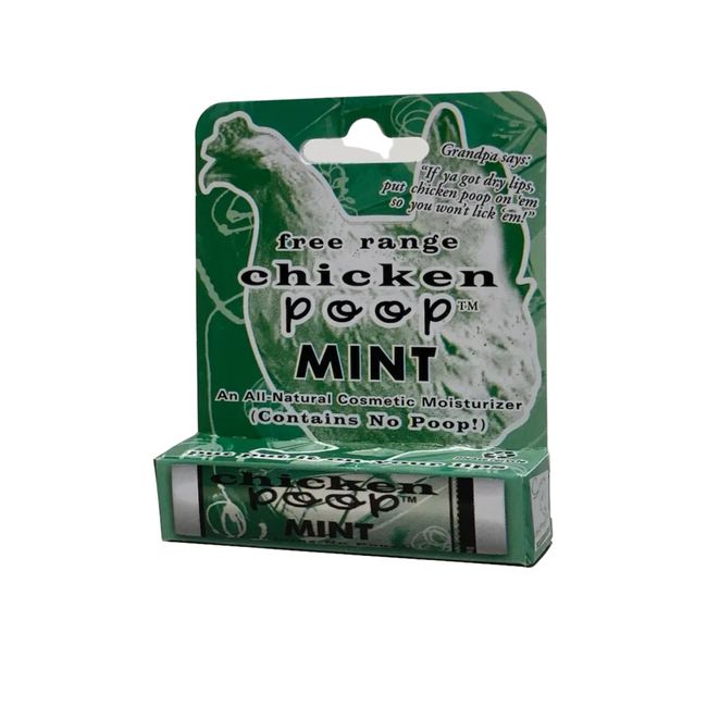 Chicken Poop | Mint Flavored Novelty Lip Balm | Gag Gift