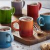 Cooks Professional 6 Piece Espresso Cup Set | Made from Durable Stoneware | Multi
