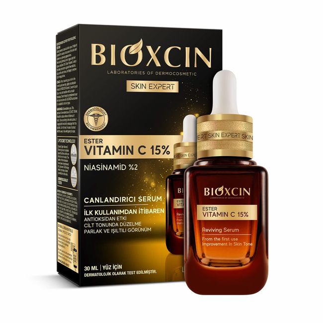 BIOXCIN Ester C Vitamini Serum%15 & Niasinamid%2, Aydınlatıcı, Canlandırıcı, Renk Tonu Eşitleyici Lipozomal