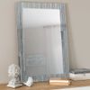 Bloomington's Direct Rectangle Wall Mirror, Silver Glitter Frame Decoration, 40 x 60 cm, Noir Wall Mounted Mirror