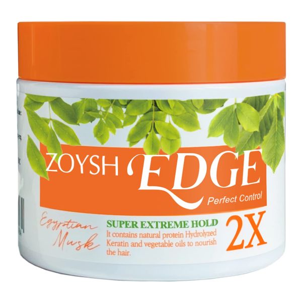 Zoysh Edge ZOYSH EDGE Perfect Control Super Extreme Hold 2X | Water-Based Pomade | For All Hair Types, 48Hrs Lasting, Non-Flaking, Allergy Free Fragrance (Egyptian Musk Clear, Net Wt. 3.52 Oz)