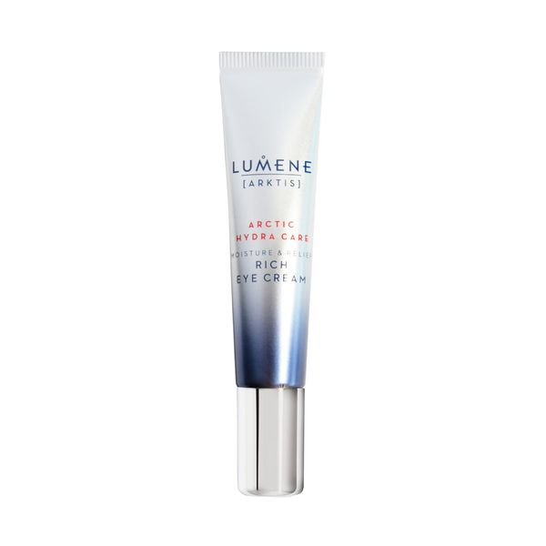 Lumene Arctic Hydra Care Moisture Relief Rich Eye Cream - Anti Wrinkle Eye Cream for Crow's Feet, Fine Lines and Wrinkles - Vegan, Fragrance Free Hydrating Eye Cream with Ceramides (15ml)