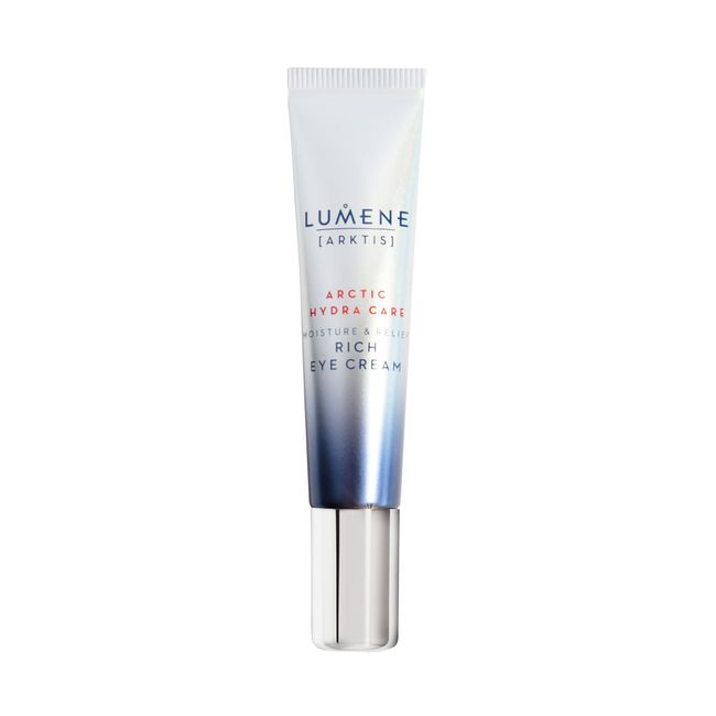 Lumene Arctic Hydra Care Moisture Relief Rich Eye Cream - Anti Wrinkle Eye Cream for Crow's Feet, Fine Lines and Wrinkles - Vegan, Fragrance Free Hydrating Eye Cream with Ceramides (15ml)