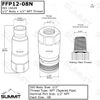Flat Face Connect Under Pressure Hydraulic Quick Connect Male Coupler, 1/2″ NPT Thread