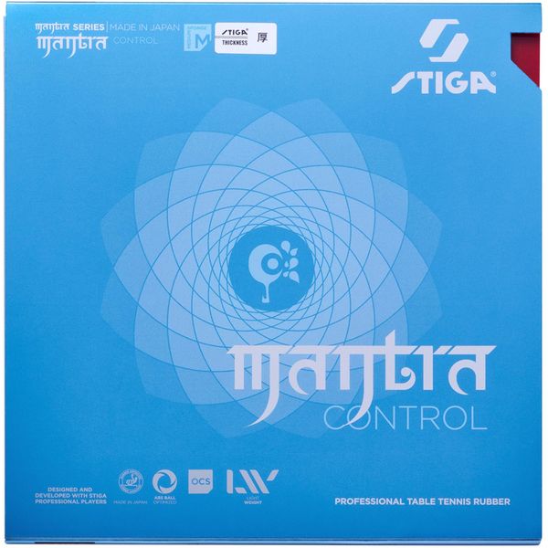 STIGA 1712180520 Table Tennis Rubber, Soft Back, Mantra Control, Red, Thick