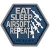 Evike Operator Profile PVC Hex Patch iAirsoft Series 1 (Model: Phrases/Eat Sleep Airsoft Repeat)