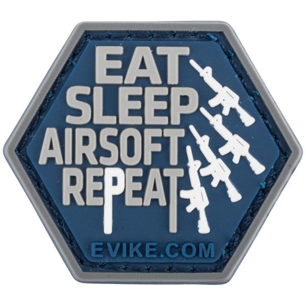 Evike Operator Profile PVC Hex Patch iAirsoft Series 1 (Model: Phrases/Eat Sleep Airsoft Repeat)