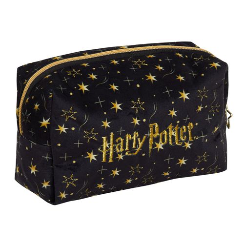 Harry Potter Cosmetic Bag for Women Girls Double Sided Black Cosmetic Bag Toiletry Travel Accessory Deathly Hallows Gift, black, Cosmetic bag